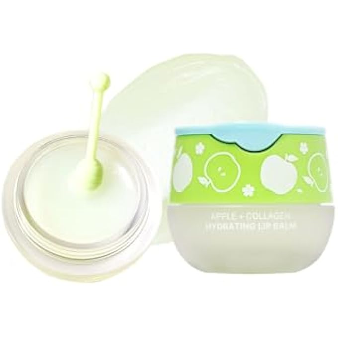 rayihni LOOK AT ME APPLE+COLLAGEN HYDRATING LIP BALM, LONG-LASTING MOISTURE, NATURAL INGREDIENTS, KOREAN SKIN CARE, NOURISHING & PLUMPING LIP TREATMENT FOR DRY LIPS, GIFT FOR WOMEN (0.2 FL OZ) - Image 1